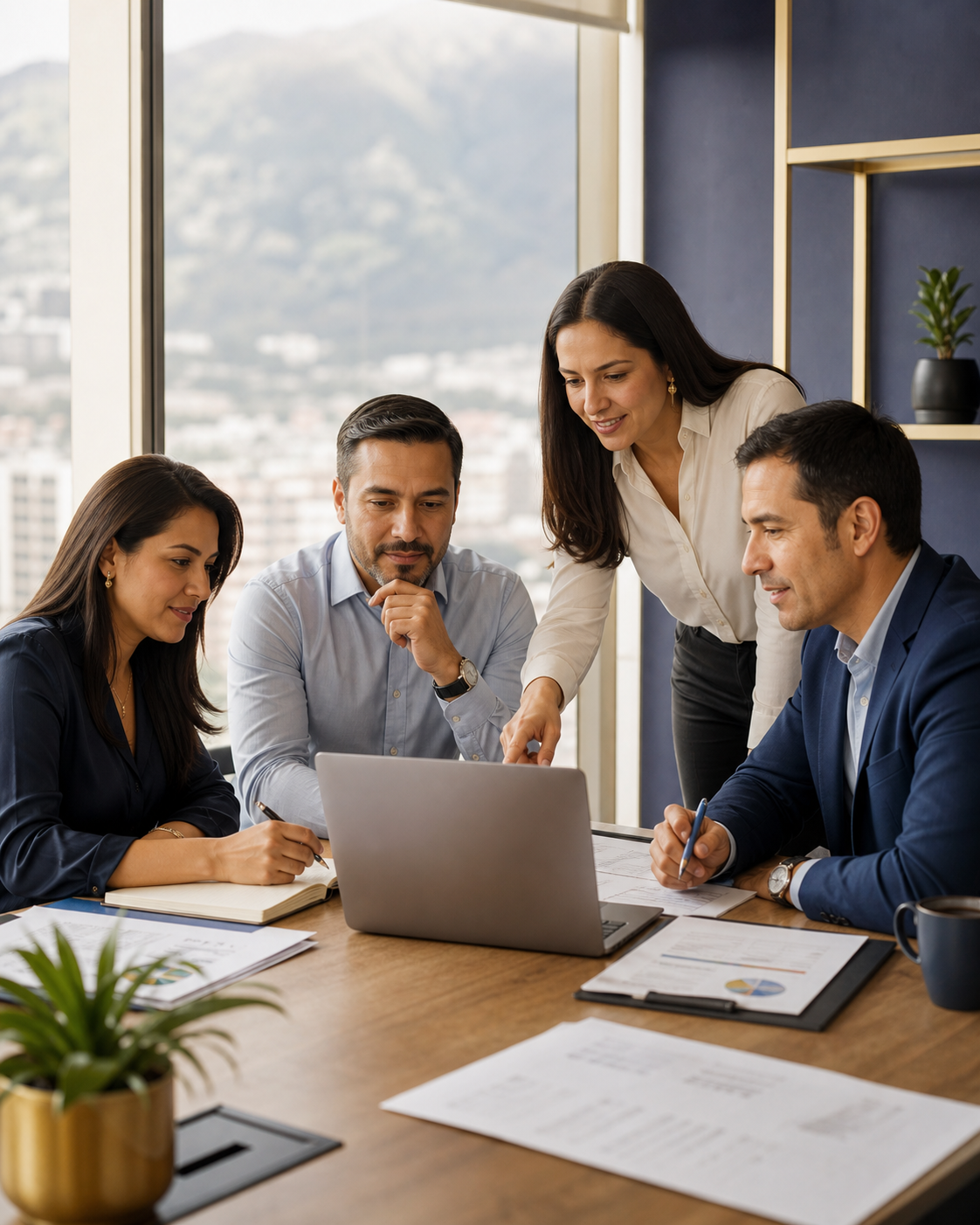 Equipo empresarial colaborando con LETAX Financial